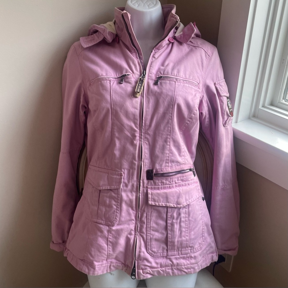 NAPAPIJRI Pink cotton hooded jacket